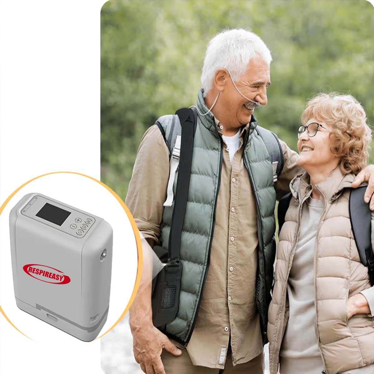DEDAKJ Lightweight Portable Oxygen Concentrator 7 Liters Continuous Flow Travel Oxygen Machine with Rechargeable Battery REA-7