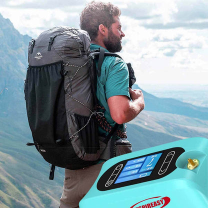 DEDAKJ Lightweight Portable Oxygen Concentrator 7 Liters Continuous Flow Travel Oxygen Machine with Rechargeable Battery RE-Y7