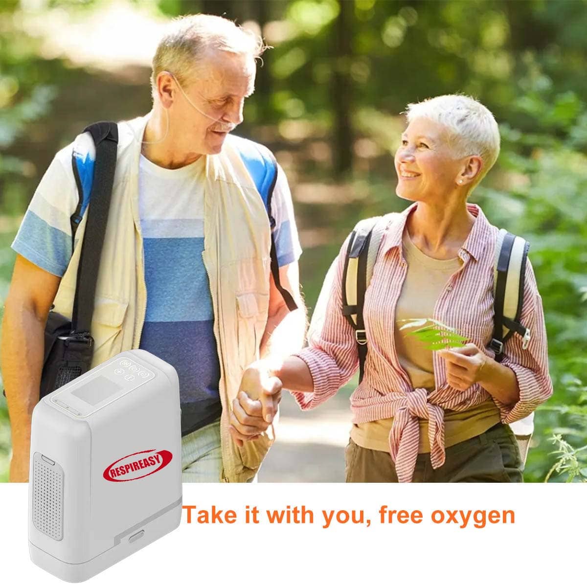 DEDAKJ Lightweight Portable Oxygen Concentrator 7 Liters Continuous Flow Travel Oxygen Machine with Rechargeable Battery REA-7