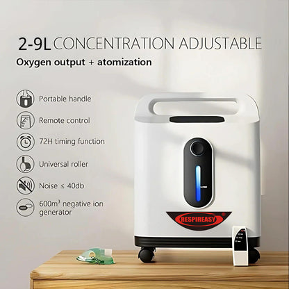 Buy DEDAKJ 2-9 Liters Per Minute Home Continuous Flow Oxygen Concentrator Low Price Portable Air Oxygen Machine for Making Purity O2 RE-P2L