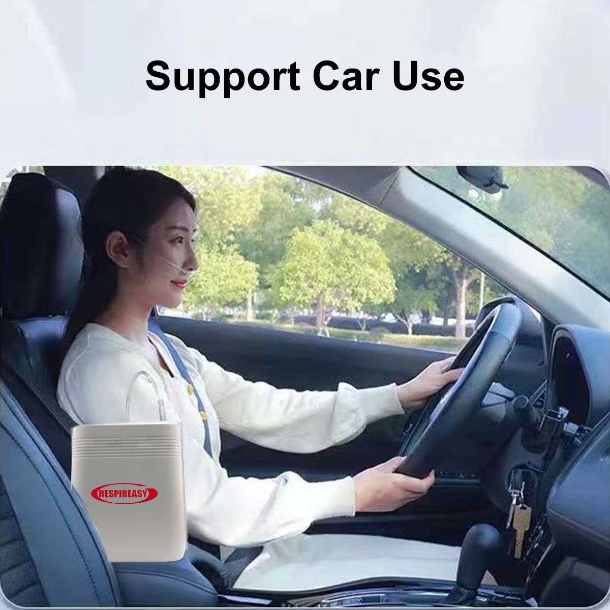 DEDAKJ Lightweight Portable Oxygen Concentrator 5 Liters Continuous Flow Travel Oxygen Machine with Rechargeable Battery RE-Y5